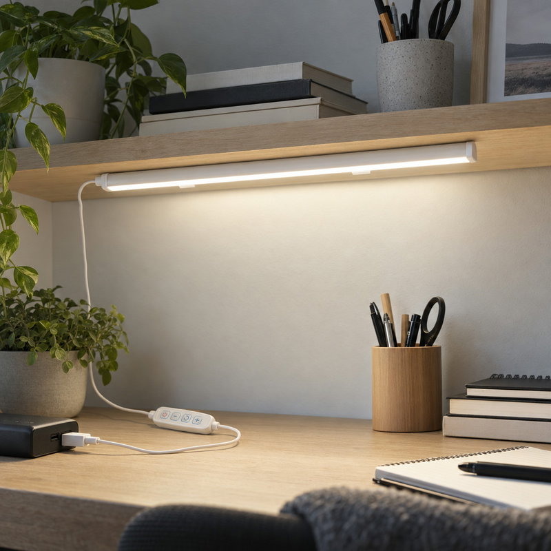30 cm LED Bar med USB - dæmpbar med 3 lysfarver - Hvid