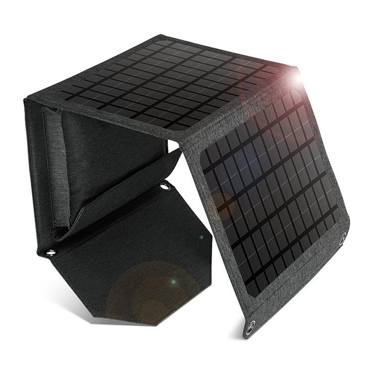 Transportabelt foldbart solpanel