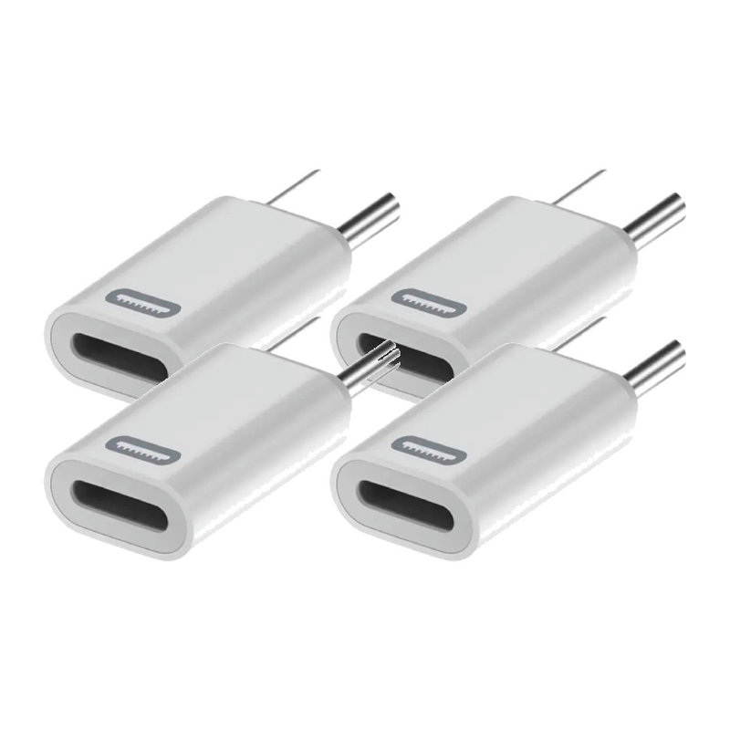 4 stk. Lightning til USB-C Adaptere - Opladning & Dataoverførsel
