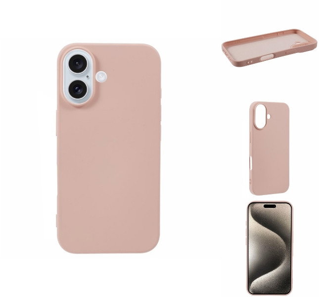 Lyserød iPhone 16 Plus beskyttelsescover front