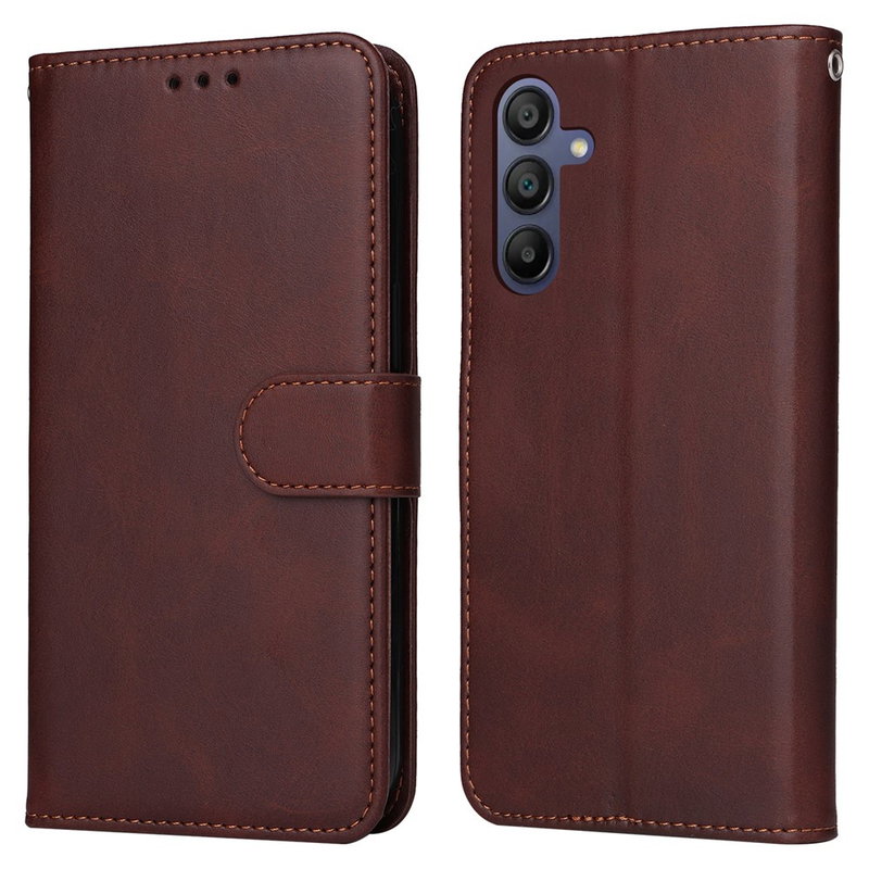Samsung Galaxy A16 / A17 / A26 Flip Cover med Kortholder og Stativfunktion - Brun