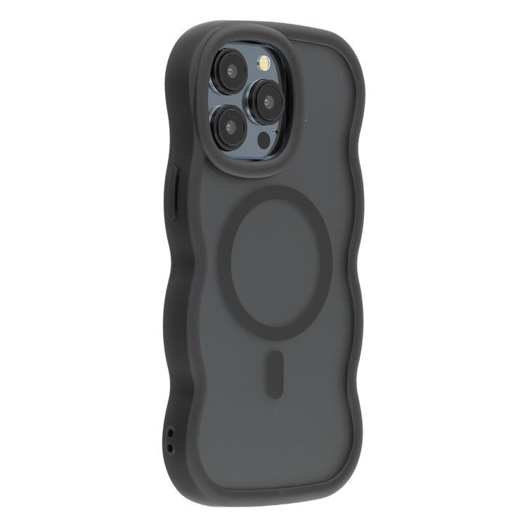 Wavy Cover med MagSafe til iPhone 14 Pro - Sort