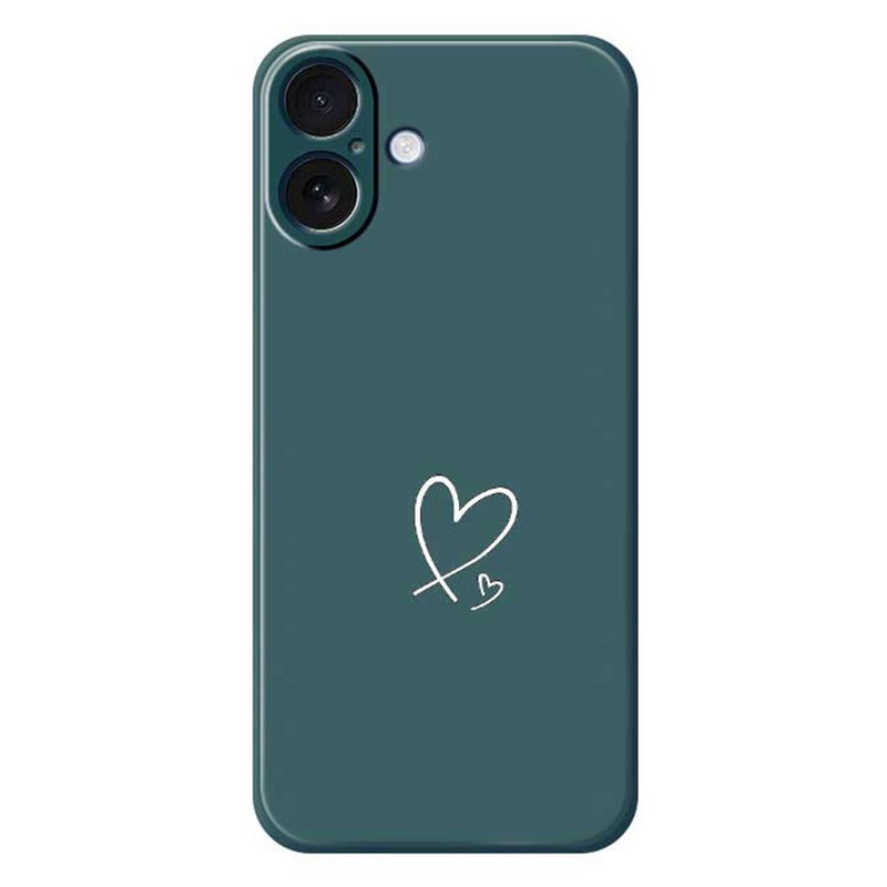 iPhone 17 Silikone Cover med Hjerter - Grøn