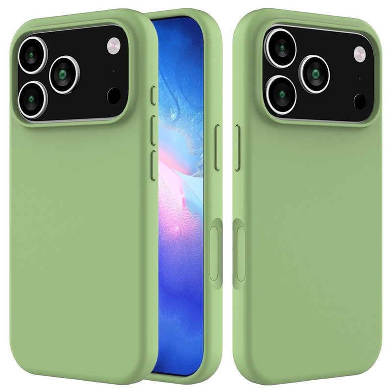 iPhone 17 Pro Silikone Cover med Blød Inderside - Grøn