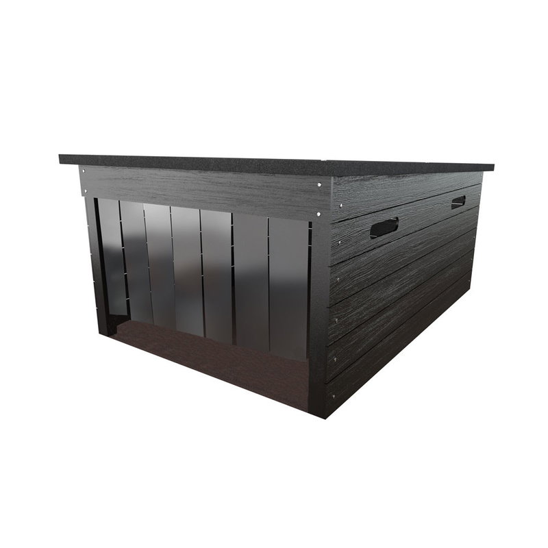 Wooden Garage til Gardena Robotplæneklipper - 105 x 74 cm (Dørmål 67x40cm)- Sort