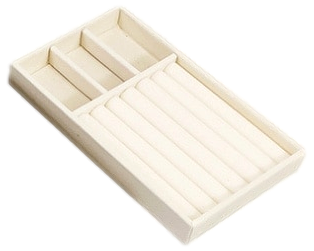 Beige Smykkebakke / Smykkefad i Plys