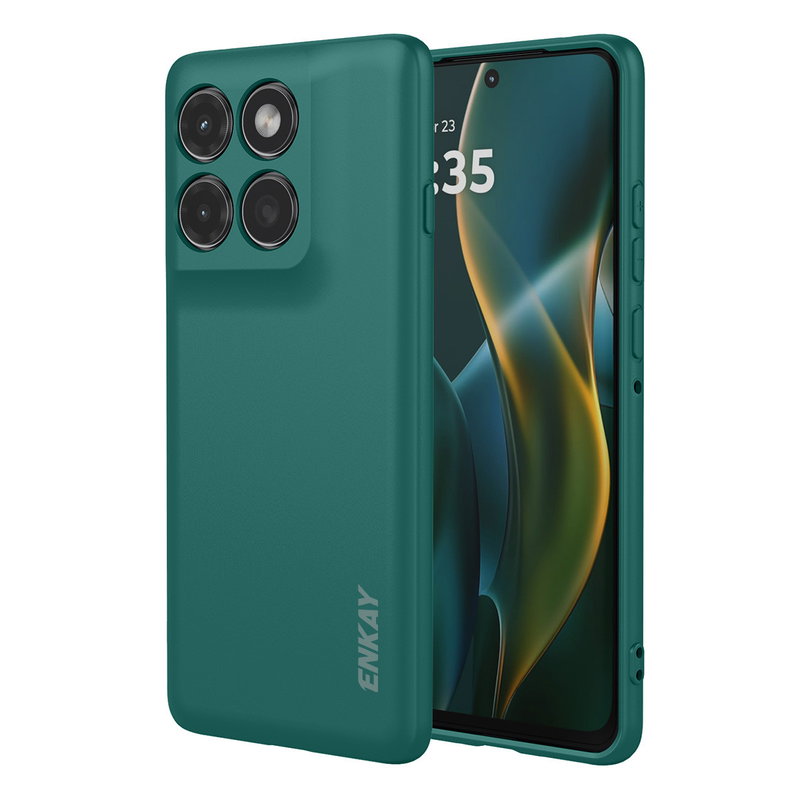 Slim Motorola Edge 60 Pro 5G Cover i Silikone - Mørkegrøn