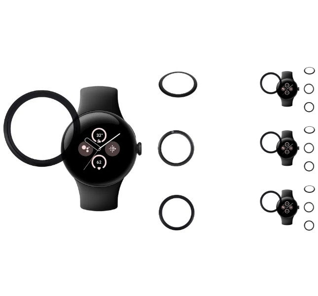 Skærmbeskytter til Google Pixel Watch 3 fremstillet af PMMA