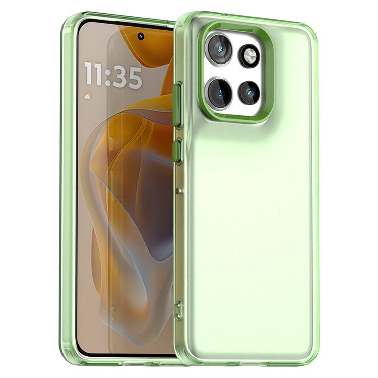 Motorola Edge 50 Neo Transparent Cover - Grøn