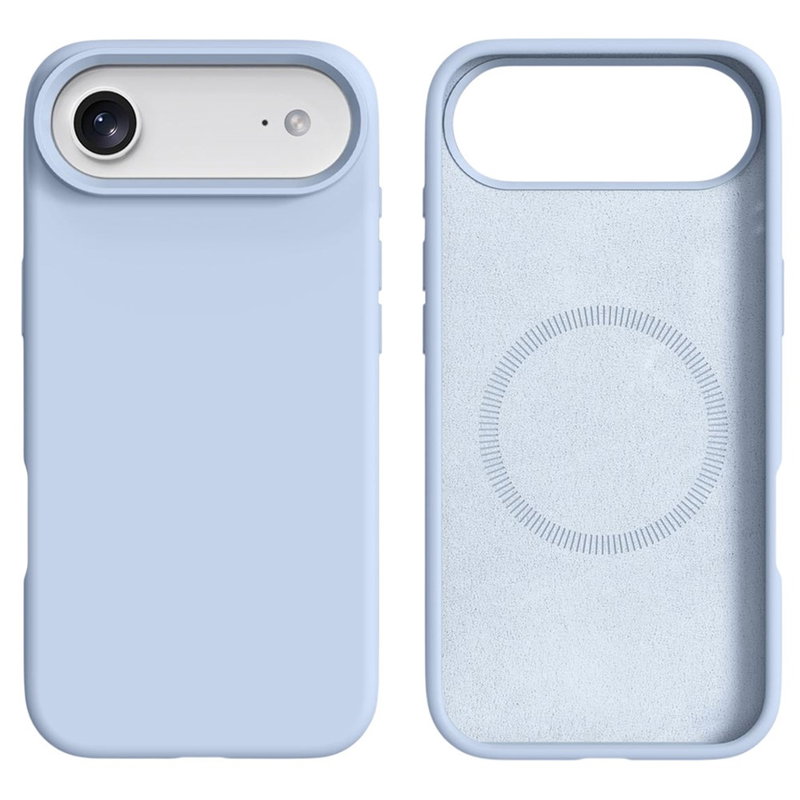 iPhone Air Silikone Cover med MagSafe og Blød Inderside - Lyseblå