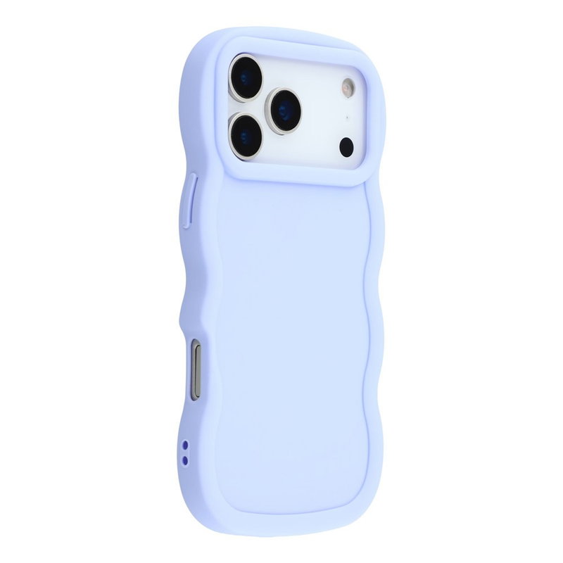 Wavy iPhone 17 Pro Cover i Silikone med Bølget Kant - Lilla