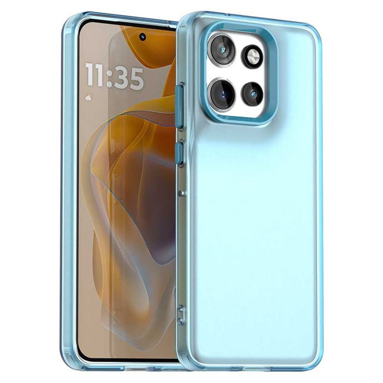 Motorola Edge 50 Neo Transparent Cover - Blå