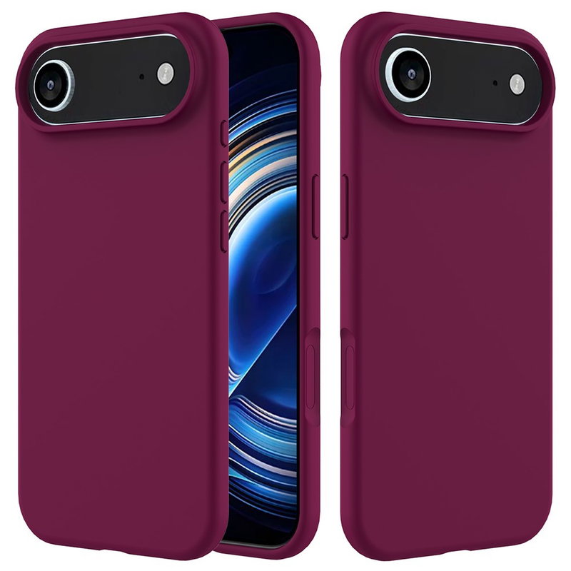 iPhone Air Silikone Cover med Blød Inderside - Mørkerød
