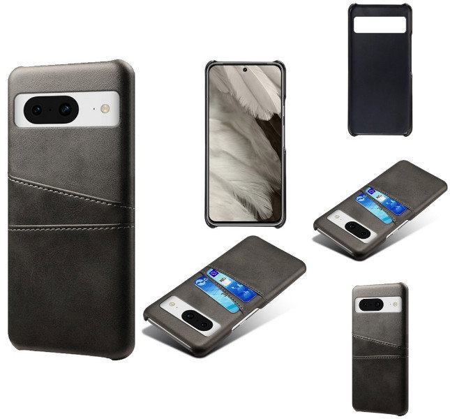 Google Pixel 8a Cover i Sort PU Læder