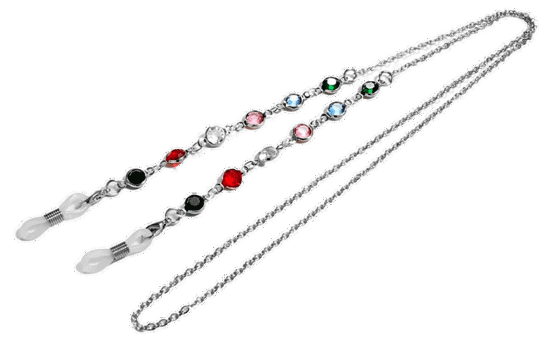 Rhinestone Brillekæde