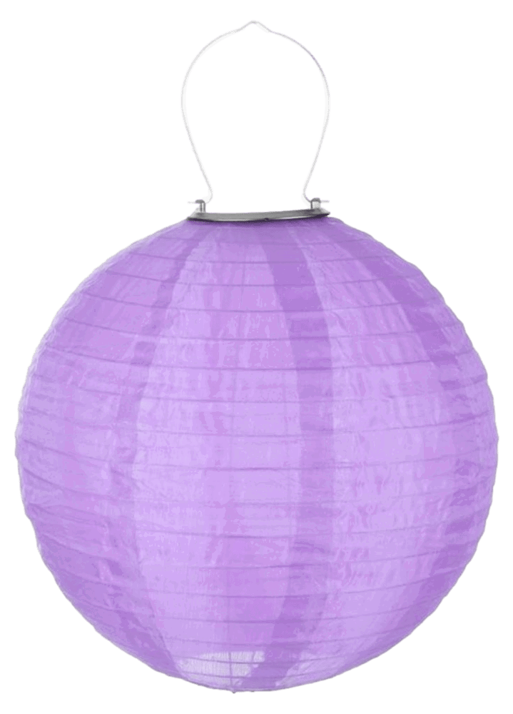 Solcelle Rispapirslampe, 20cm-Lilla