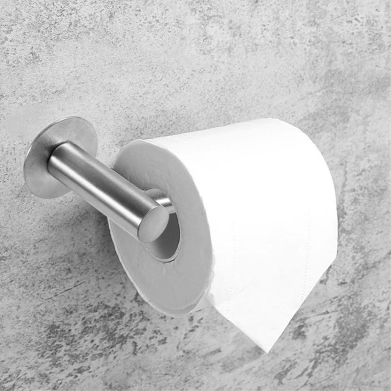 Selvklæbende Toiletrulleholder i Rustfrit Stål-Sølv