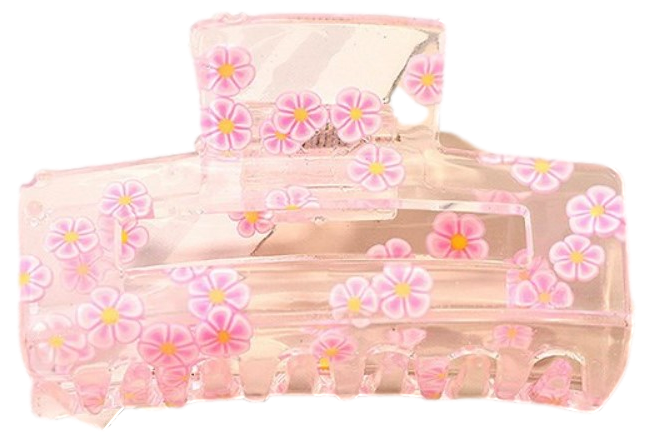 Gennemsigtig Hårklemme m. Frugter-Blomster