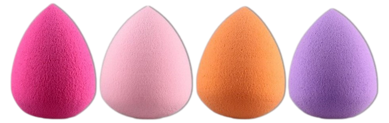 4-Pak Mulitifarvede Makeup Svampe 