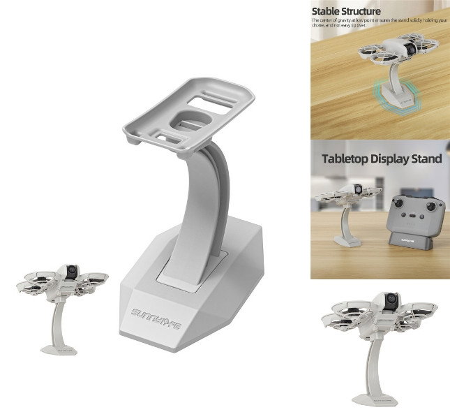 DJI Neo drone på display stativ