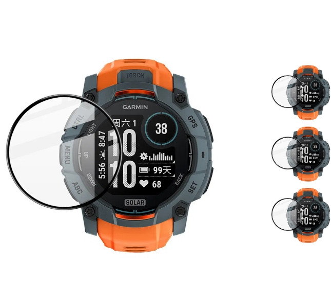 3 stk. Garmin Instinct 3 (45mm) Beskyttelsesglas / 3D Skærmbeskyttelse