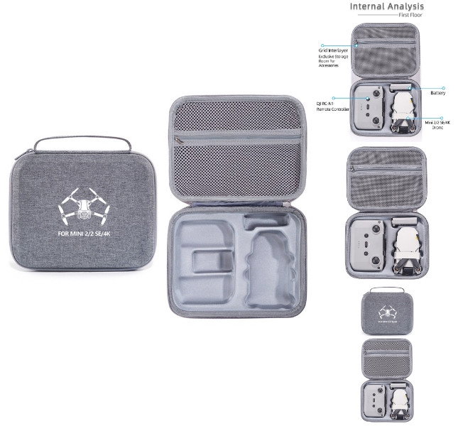 Dronetaske til DJI Mini 2 set forfra