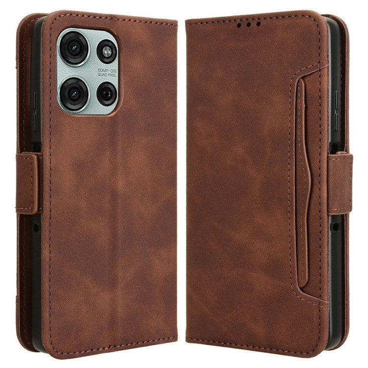 Flip Cover til Motorola Moto G75 5G Med Lommer til Kort / Mobilpung - Brun