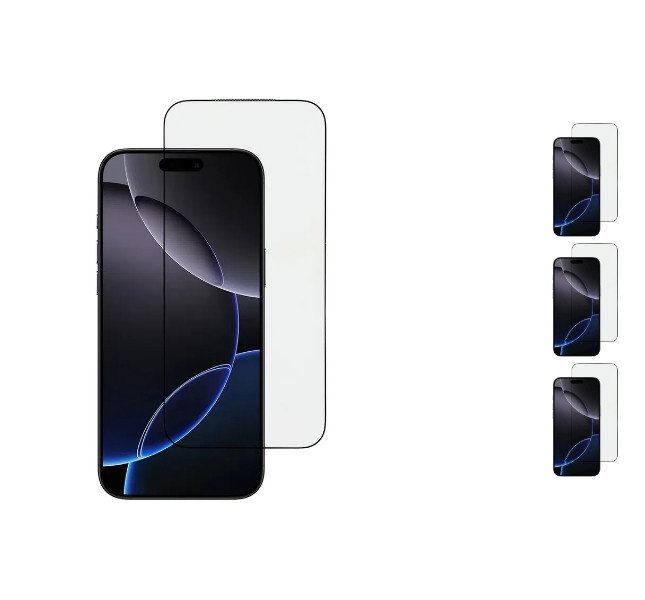 3 stk. iPhone 17 Pro Beskyttelsesglas / 3D Skærmbeskyttelse