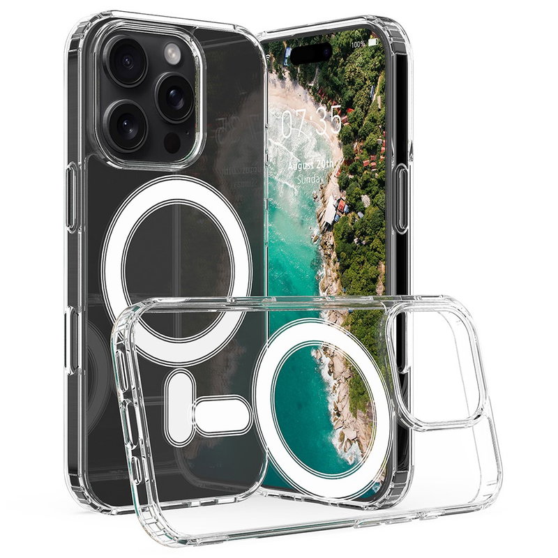 iPhone 16 Pro Magsafe Cover - GennemsigtigiPhone 16 Pro Magsafe Cover - Gennemsigtig