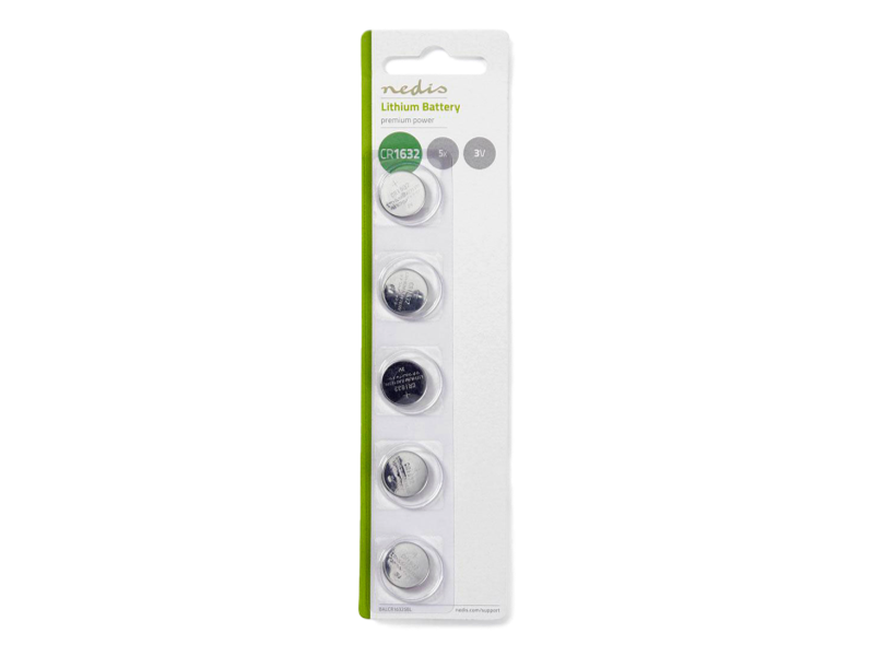 5-Pak CR1632 Knapcelle Batterier 