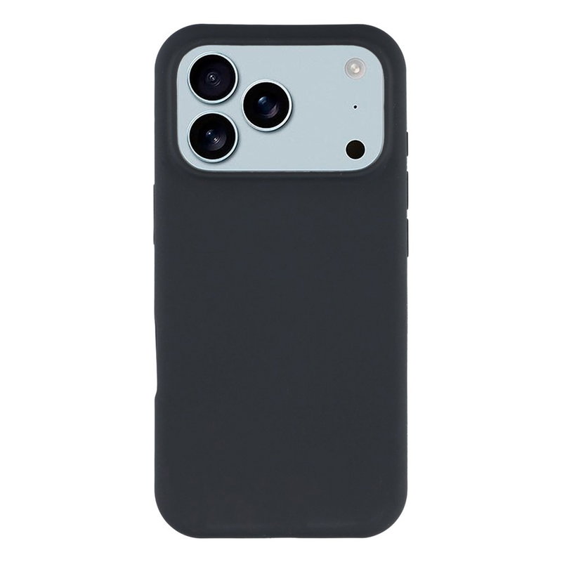 iPhone 17 Pro Silikone Cover med Blød Inderside - Sort