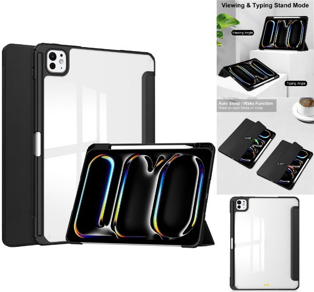 Forside af iPad Pro 13 (2024) cover med penneholder