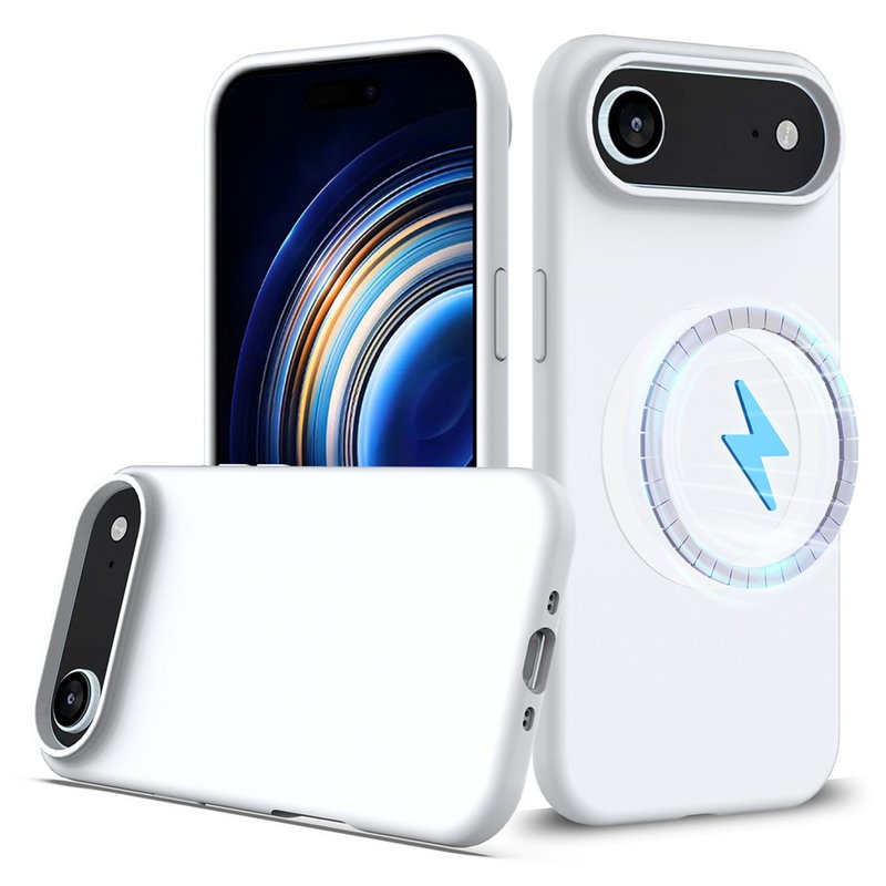 iPhone Air Cover i Silikone med MagSafe og Blød Inderside - Hvid