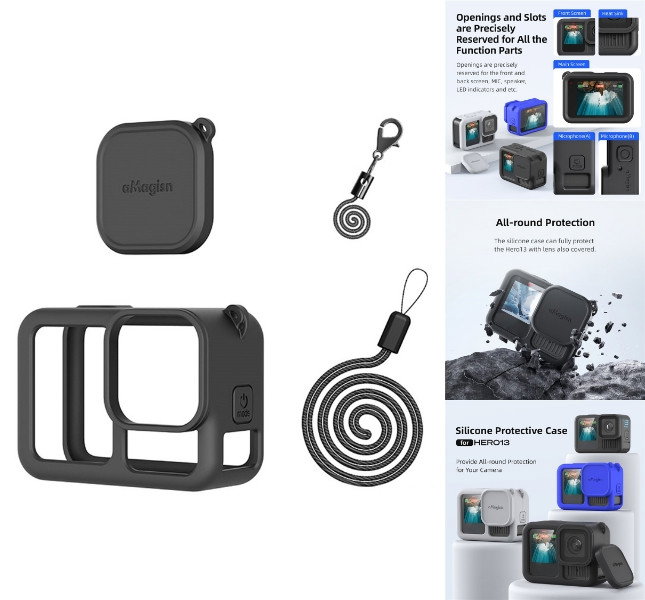Silikonecover til GoPro Hero 13 set forfra