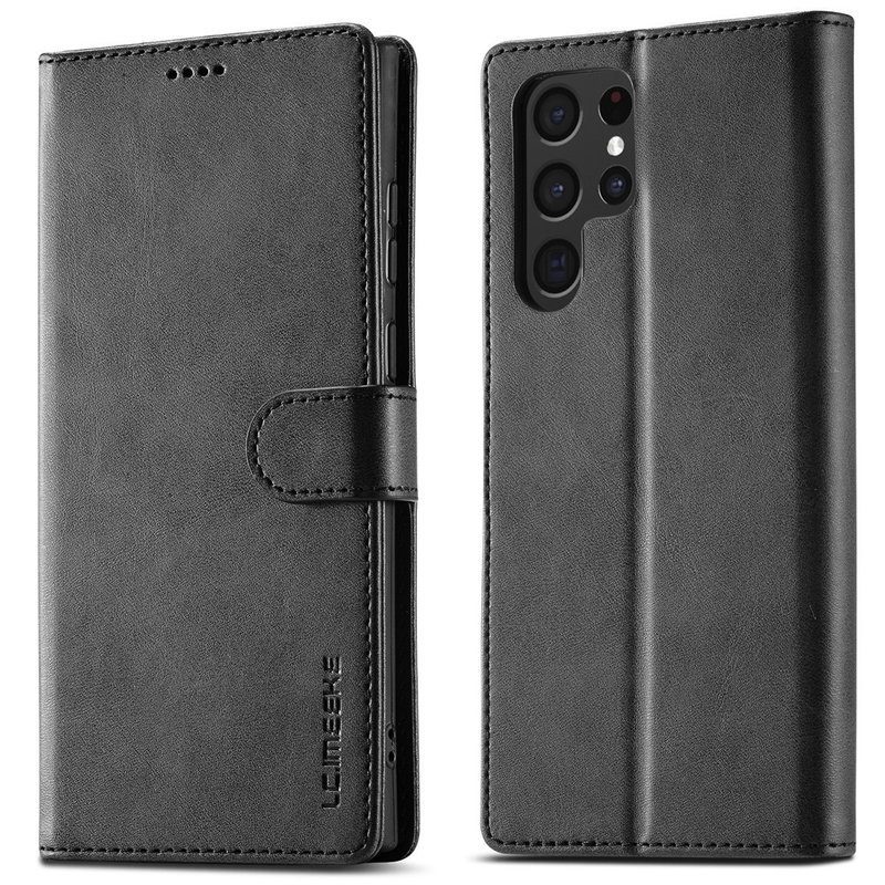 Samsung Galaxy S24 Ultra Flip Cover med kortholder - Sort