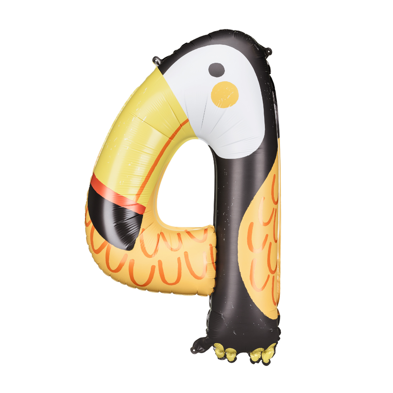 4 Tal Tucan Folieballon, Tal Ballon til Børn og Fødselsdage