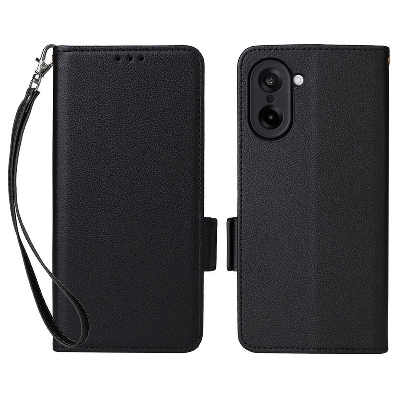 Sort Flip Cover m. Håndledsrem til OnePlus Nord CE5 