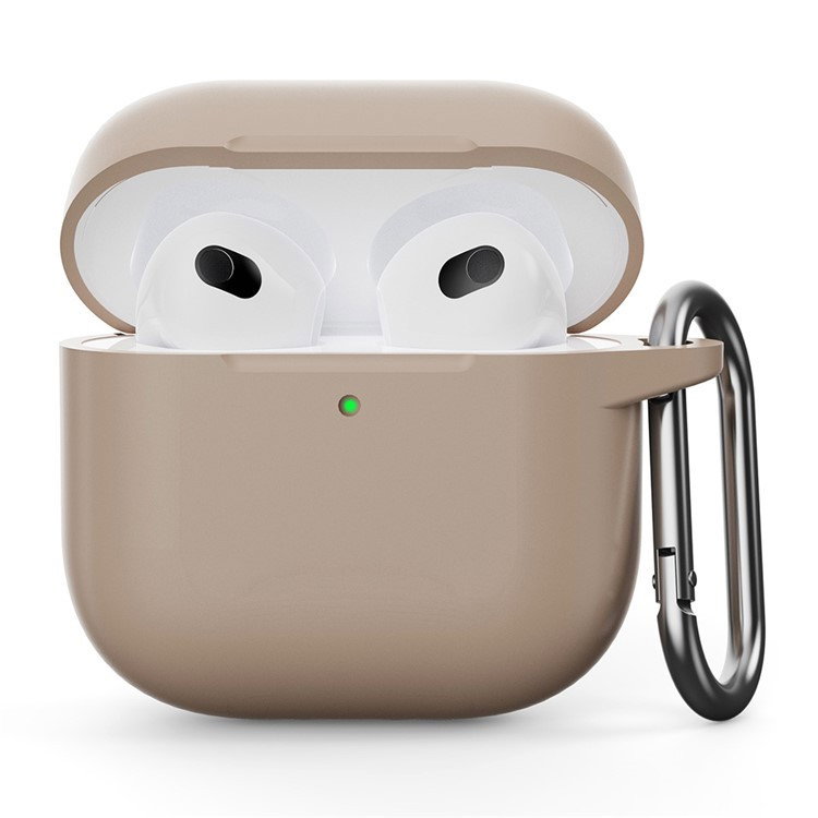 AirPods 4 silikone etui i sand pink farve
