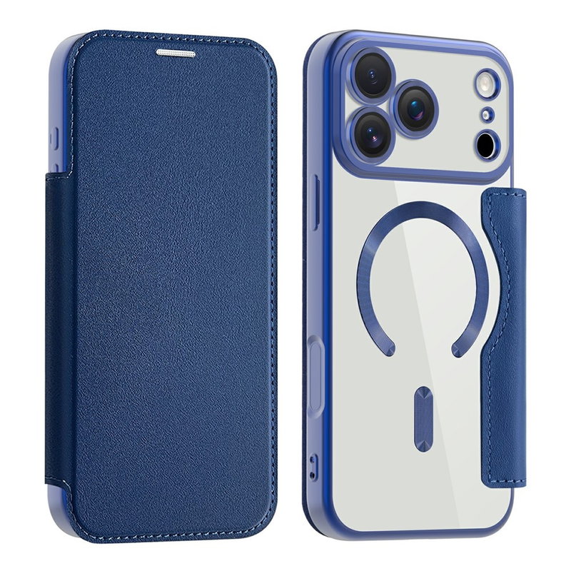 iPhone 17 Pro Max Flip Cover med MagSafe og Kortholder - Mørkeblå