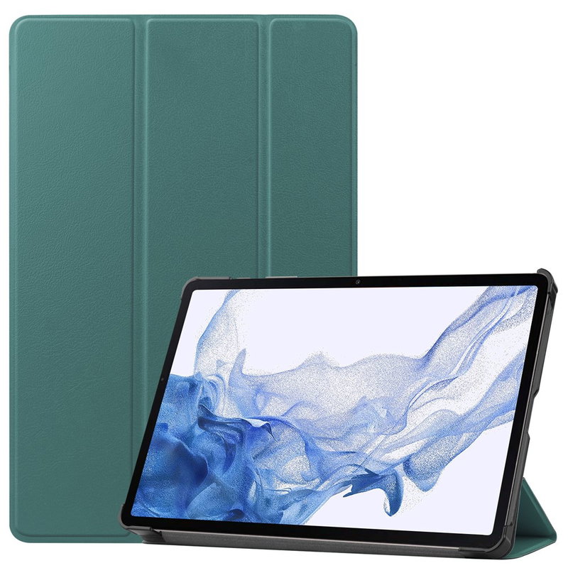 Samsung Galaxy Tab S8 Cover - trifold stand & penneholder - Grøn