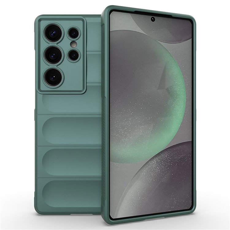 Samsung Galaxy S25 Ultra Wave Silikone Cover - Grøn