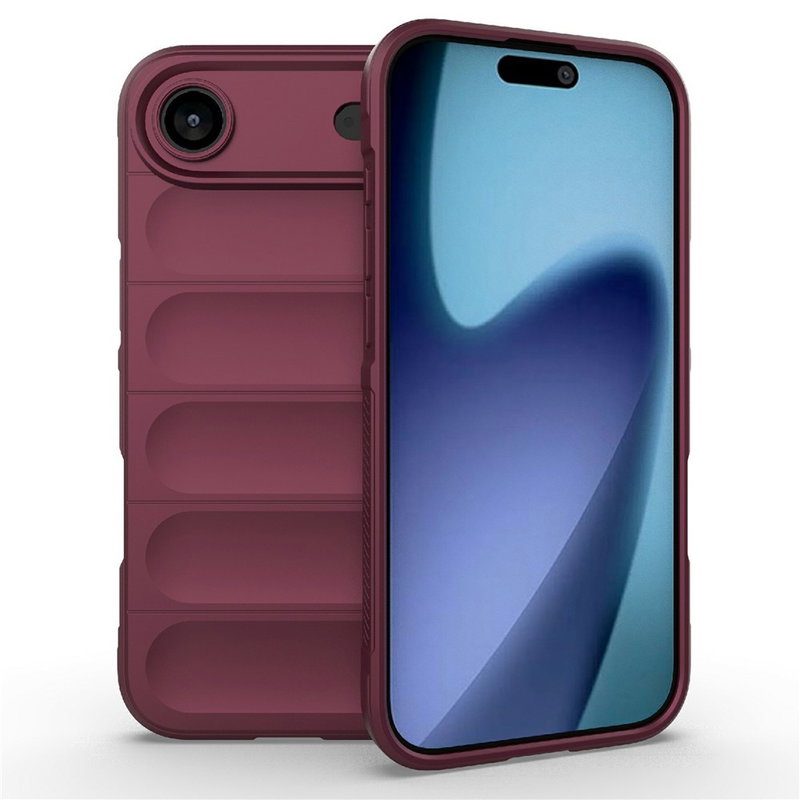 iPhone Air Silikone Cover med Bølget Bagside - Bordeaux Rød