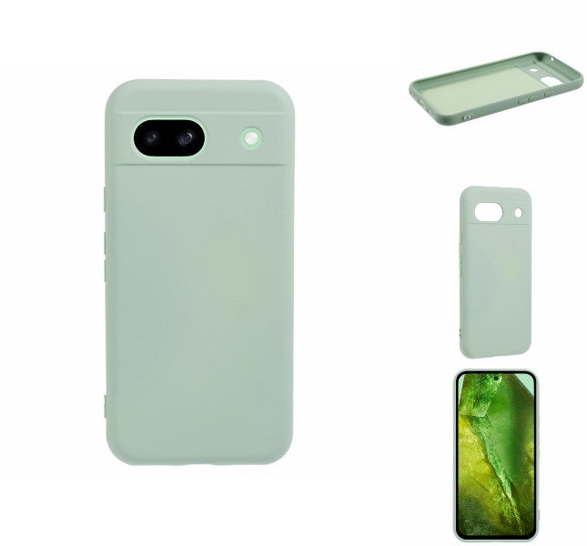 Google Pixel 8a TPU Cover i matcha grøn - set forfra