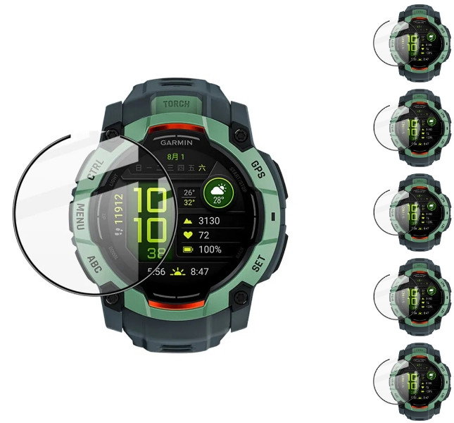 5 stk. Garmin Instinct 3 (50mm) Beskyttelsesfilm / 3D Skærmbeskyttelse