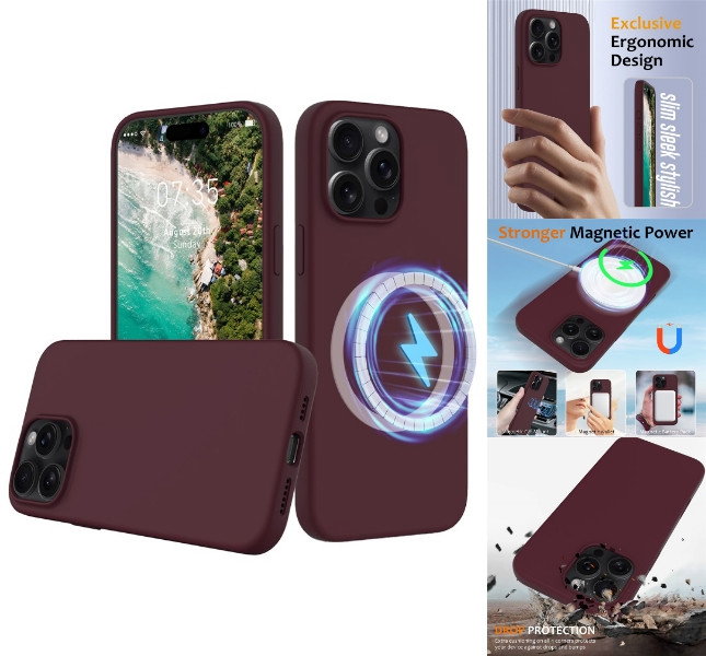 Vinrødt iPhone 16 Pro silikone cover