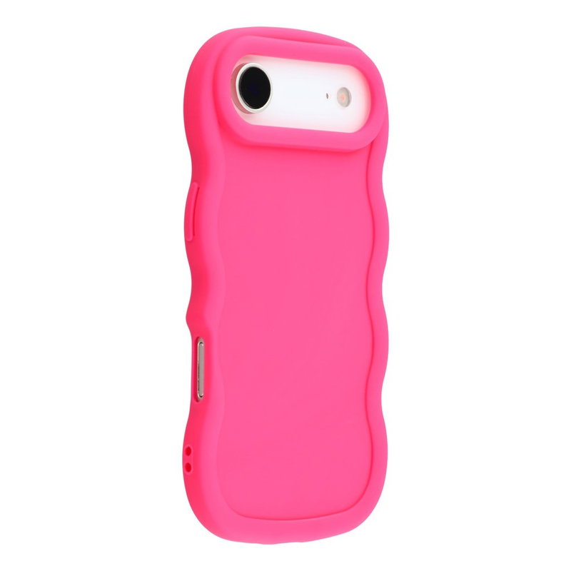 Wavy iPhone Air Silikone Cover Med Bølget Kant - Pink