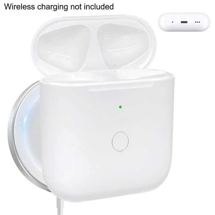 AirPods 1 & 2 (2016/2019) Opladningsetui med Lightning og trådløs opladning
