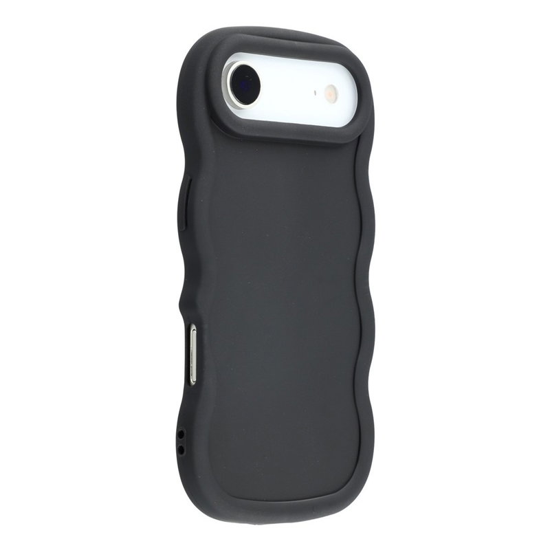 iPhone Air Silikone Cover med Bølget Kant - Sort