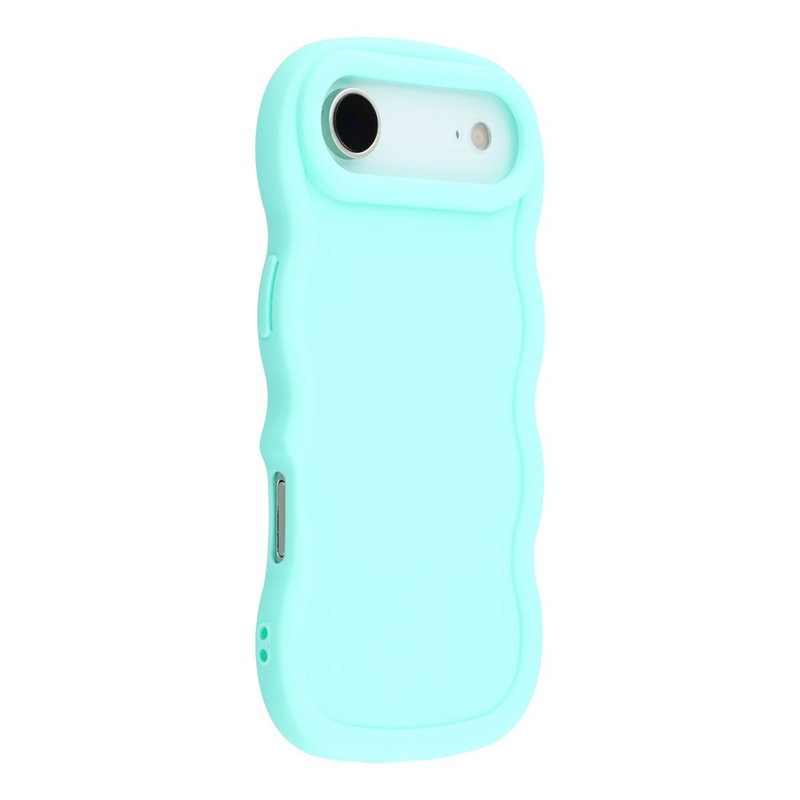 Wavy iPhone Air Silikone Cover Med Bølget Kant - Turkis Grøn