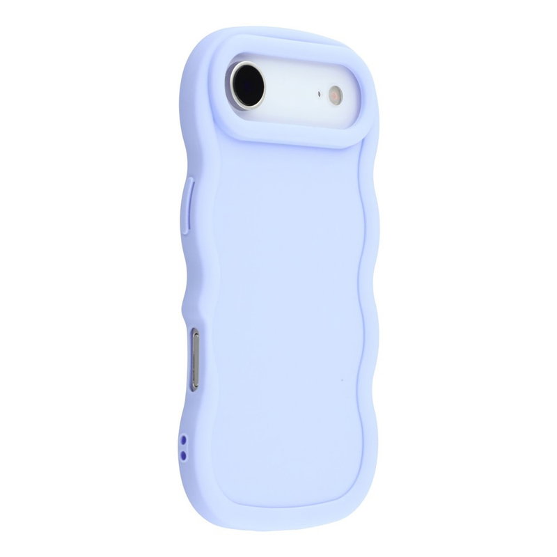 Wavy iPhone Air Silikone Cover Med Bølget Kant - Lilla
